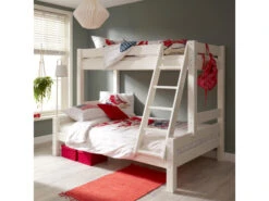 3-persoons Stapelbed TRIPLO - Wit Wit 5 3-persoons Stapelbed TRIPLO - Wit Wit -Lifetime || ESSENZA || Zuiver Winkel 11001 deba meubelen slaapkamer triplo