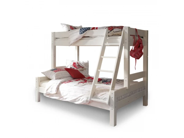 3-persoons Stapelbed TRIPLO - Wit Wit 3 3-persoons Stapelbed TRIPLO - Wit Wit