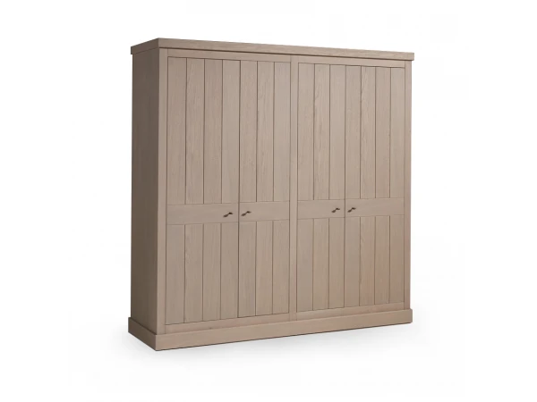 Kast 4-deurskast QUINTA - Elephant Grey Hout 3 Kast 4-deurskast QUINTA - Elephant Grey Hout