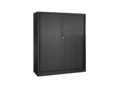 Roldeurkast Met 2 Legplanken - Zwart Zwart