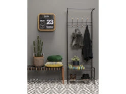 PRESENT TIME Schoenenrek Met Kapstok Zwart -Lifetime || ESSENZA || Zuiver Winkel 17505 deba meubelen opbergruimte en inkom present time