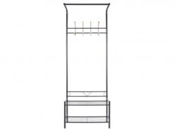 PRESENT TIME Schoenenrek Met Kapstok Zwart -Lifetime || ESSENZA || Zuiver Winkel 17508 deba meubelen opbergruimte en inkom present time