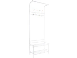 PRESENT TIME Schoenenrek Met Kapstok Wit