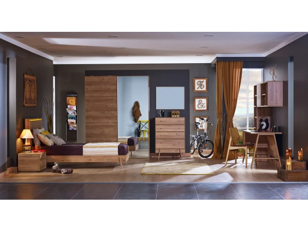 Bed 90 Cm ORIGAMI Hout 5 Bed 90 Cm ORIGAMI Hout - Afbeelding 3