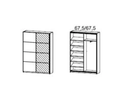 Schoenenkast / Halkast MINOSA - Sonoma Eik Hout -Lifetime || ESSENZA || Zuiver Winkel 17692 deba meubelen opbergruimte en inkom rauch minosa