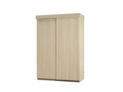 Schuifdeurkast 2 Deuren ALPHA - Krijtwit Hout