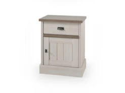 Kast Nachttafel YORK - Lariks & Crystal Oak Beige Beige