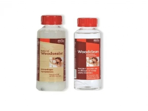 Natural Woodsealer + Woodclean Kit Voor Onbehandeld Hout 3 Natural Woodsealer + Woodclean Kit Voor Onbehandeld Hout