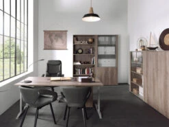 Kast Hoge Kast Met 2 Deuren Mat Glas ARCHIVOS ARMARIOS Hout -Lifetime || ESSENZA || Zuiver Winkel 8858 deba meubelen