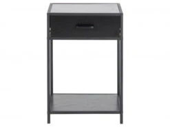 Nachttafel SEAFORD - Zwart Zwart