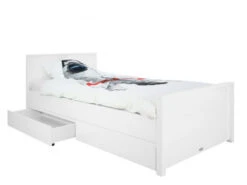 Bed BOBBY Met Hoog Hoofdbord - Wit Wit -Lifetime || ESSENZA || Zuiver Winkel bopita bobby 45964