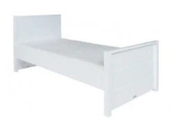Bed BOBBY Met Hoog Hoofdbord - Wit Wit