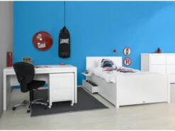 Bed BOBBY Met Hoog Hoofdbord - Wit Wit -Lifetime || ESSENZA || Zuiver Winkel bopita bobby 45967 1