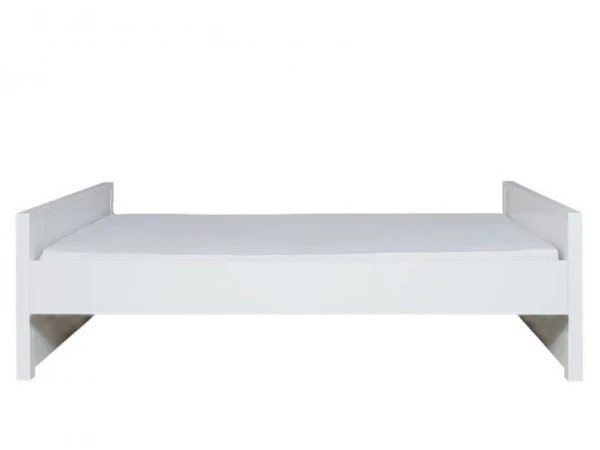 Bed BOBBY Met Laag Hoofdbord - Wit Wit 4 Bed BOBBY Met Laag Hoofdbord - Wit Wit - Afbeelding 2