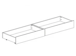 Set Van 2 Opbergladen BOBBY - Wit Wit