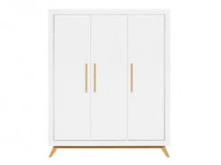 Kleerkast FENNA - Wit/naturel Wit