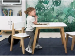 Kindertafel Rechthoekig IVAR - Wit/naturel Wit -Lifetime || ESSENZA || Zuiver Winkel bopita ivar 24571