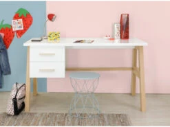 Bureau LISA - Wit/Naturel Wit -Lifetime || ESSENZA || Zuiver Winkel bopita lisa 29667