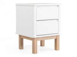 Nachttafel MIKA - Wit/eiken Wit -Lifetime || ESSENZA || Zuiver Winkel bopita mika 59418