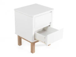 Nachttafel MIKA - Wit/eiken Wit -Lifetime || ESSENZA || Zuiver Winkel bopita mika 59420