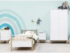 Nachttafel MIKA - Wit/eiken Wit -Lifetime || ESSENZA || Zuiver Winkel bopita mika 59428