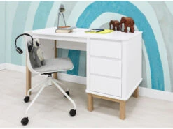 Bureau MIKA - Wit/eiken Wit -Lifetime || ESSENZA || Zuiver Winkel bopita mika 59431