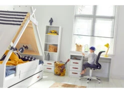Bureau - Wit Met Lederen Grepen Wit -Lifetime || ESSENZA || Zuiver Winkel cool kids cool kids 22411