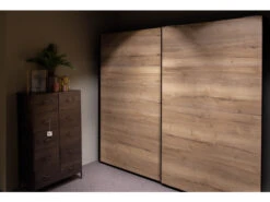 Kleerkast SLIDE - Wilde Eik/zwart Hout -Lifetime || ESSENZA || Zuiver Winkel frans bijnen slide 33110 3