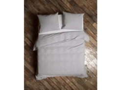 Dekbedovertrek UNI STRIPE - Glacier Grey Lichtgrijs -Lifetime || ESSENZA || Zuiver Winkel heckett amp lane uni stripe 23453