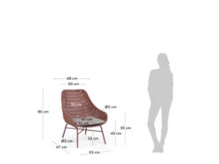 Loungestoel ABELI - Terracotta Roze -Lifetime || ESSENZA || Zuiver Winkel kave home abeli 42728