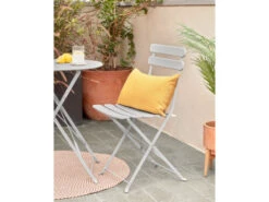 Tafel En 2 Klapstoelen BERYL - Grijs Grijs -Lifetime || ESSENZA || Zuiver Winkel kave home beryl 65088