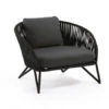 Loungestoel BRANZIE - Zwart Zwart -Lifetime || ESSENZA || Zuiver Winkel kave home branzie 55117
