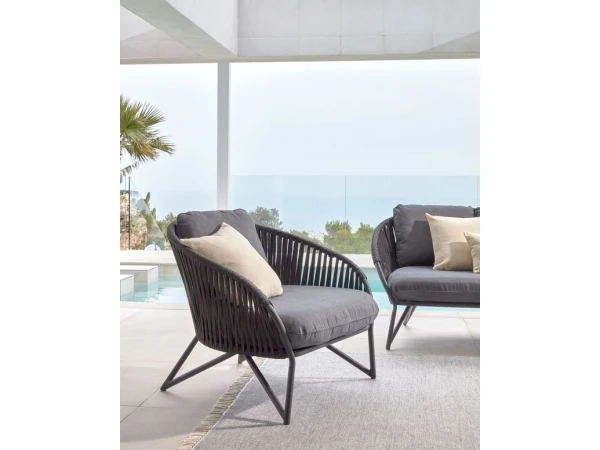 Loungestoel BRANZIE - Zwart Zwart 4 Loungestoel BRANZIE - Zwart Zwart - Afbeelding 2