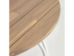 Ronde Tuintafel CAILIN - Massief Acacia/wit Hout -Lifetime || ESSENZA || Zuiver Winkel kave home cailin 55833