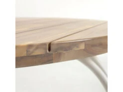 Ronde Tuintafel CAILIN - Massief Acacia/wit Hout -Lifetime || ESSENZA || Zuiver Winkel kave home cailin 55836