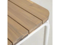 Tuintafel CAILIN - Massief Acaciahout/wit Hout -Lifetime || ESSENZA || Zuiver Winkel kave home cailin 55876