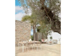 Tuintafel CAILIN - Massief Acaciahout/wit Hout -Lifetime || ESSENZA || Zuiver Winkel kave home cailin 55882