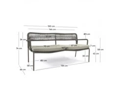 2-zit Loungebank CAILIN - Groen Groen -Lifetime || ESSENZA || Zuiver Winkel kave home cailin 55921