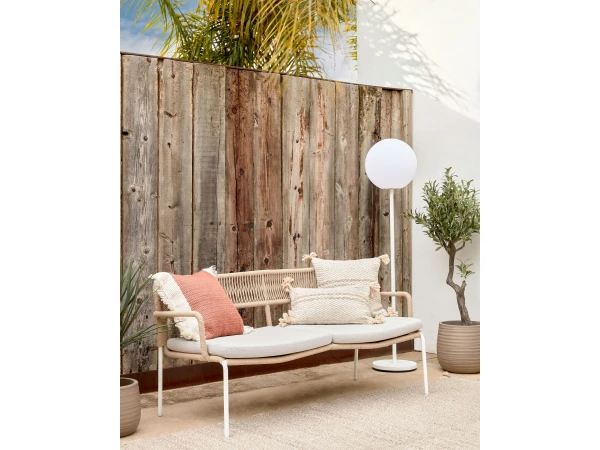 2-zit Loungebank CAILIN - Beige/wit Beige 4 2-zit Loungebank CAILIN - Beige/wit Beige - Afbeelding 2