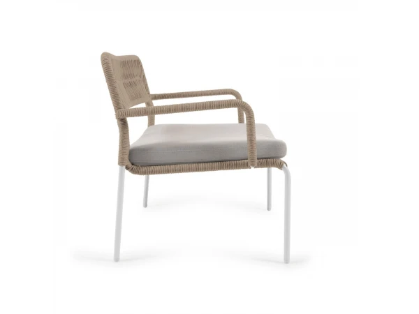 Loungestoel CAILIN - Beige/wit Beige 6 Loungestoel CAILIN - Beige/wit Beige - Afbeelding 4
