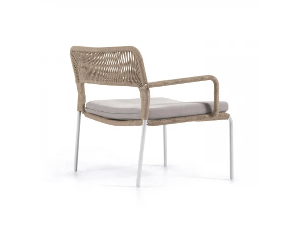 Loungestoel CAILIN - Beige/wit Beige 7 Loungestoel CAILIN - Beige/wit Beige - Afbeelding 5