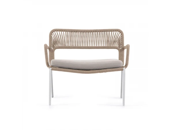 Loungestoel CAILIN - Beige/wit Beige 9 Loungestoel CAILIN - Beige/wit Beige - Afbeelding 7