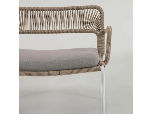 Loungestoel CAILIN - Beige/wit Beige 10 Loungestoel CAILIN - Beige/wit Beige - Afbeelding 8