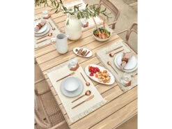 Tuinset CAILIN - Massief Acaciahout/wit Hout -Lifetime || ESSENZA || Zuiver Winkel kave home cailin 56134