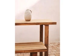 Hoge Tuintafel CANADELL - Massief Teakhout Hout -Lifetime || ESSENZA || Zuiver Winkel kave home canadell 65711