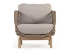 Loungestoel CATALINA - Beige/acaciahout Beige -Lifetime || ESSENZA || Zuiver Winkel kave home catalina 55972