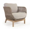 Loungestoel CATALINA - Beige/acaciahout Beige -Lifetime || ESSENZA || Zuiver Winkel kave home catalina 55974