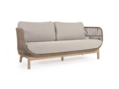 3-zit Loungebank CATALINA - Beige/acaciahout Beige