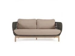 3-zit Loungebank CATALINA - Mosgroen/acaciahout Groen -Lifetime || ESSENZA || Zuiver Winkel kave home catalina 56127