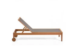 Ligstoel CATERIN - Eucalyptus Hout -Lifetime || ESSENZA || Zuiver Winkel kave home caterin 42596